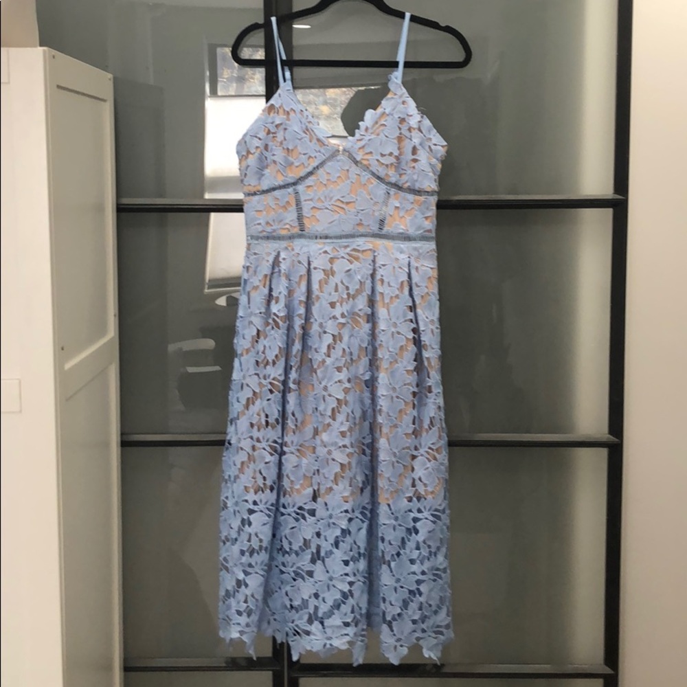 Blue midi dress